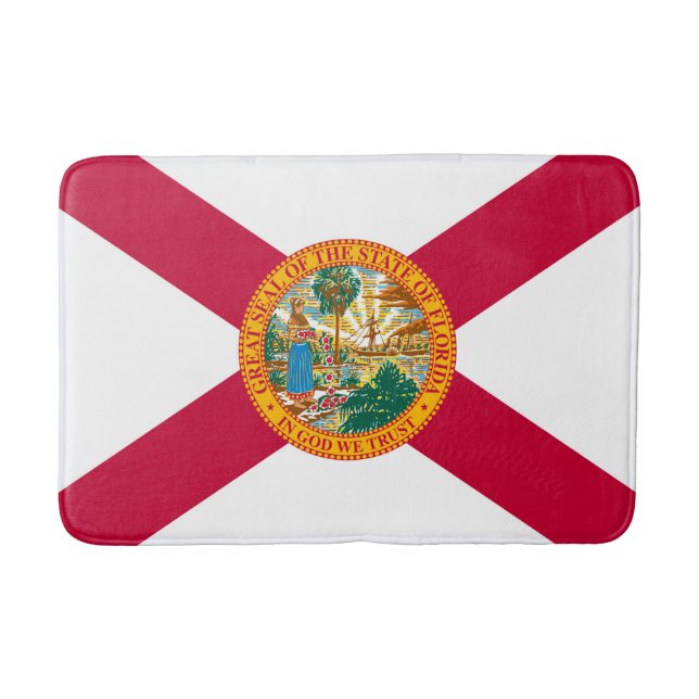 Florida State Flag Design Decor Bath Mat (Front)