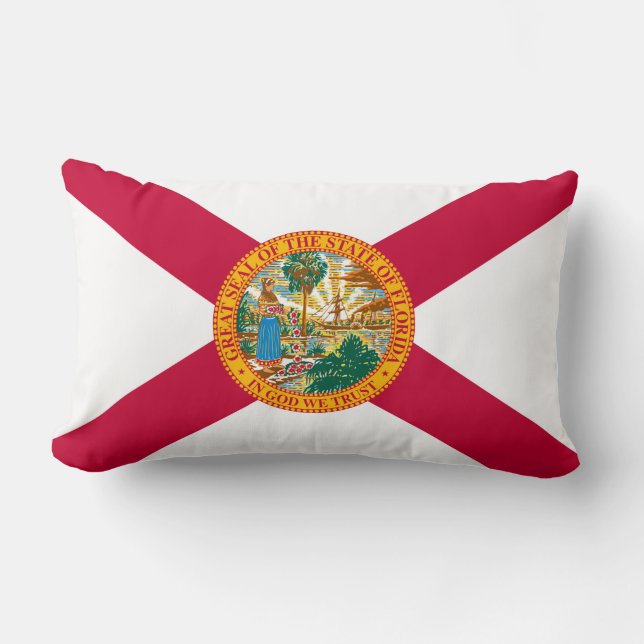 Florida State Flag Design Lumbar Pillow (Front)