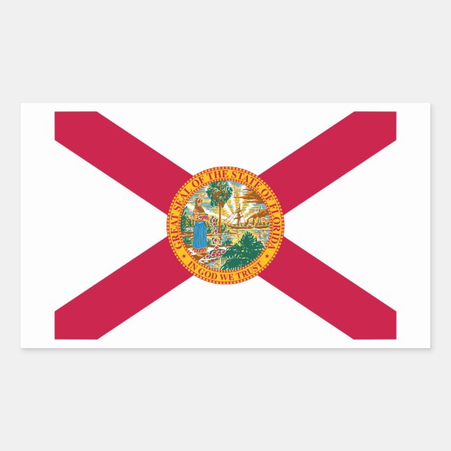 Florida State Flag Design Sticker (Front)