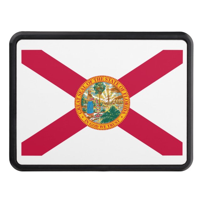 Florida State Flag Design Trailer Hitch Cover (Front)