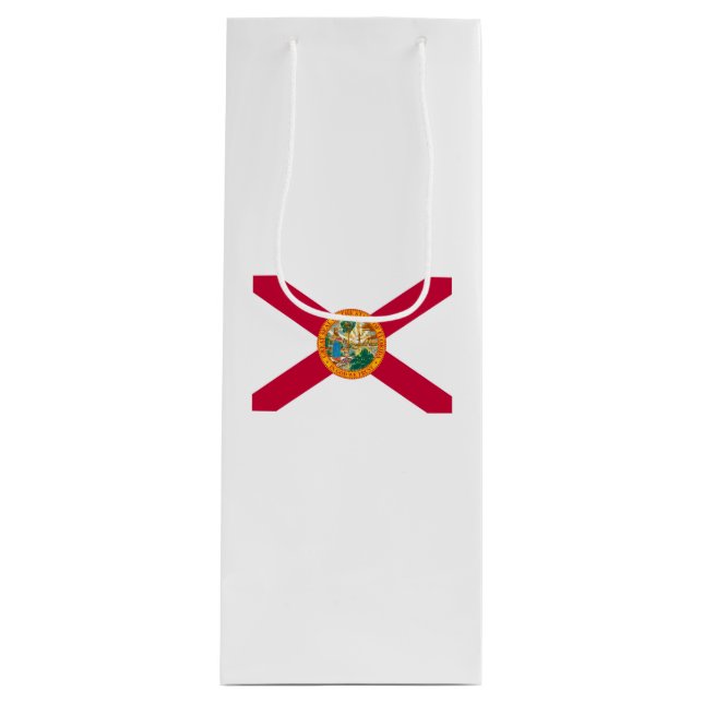 Florida State Flag Design Wine Gift Bag (Front)