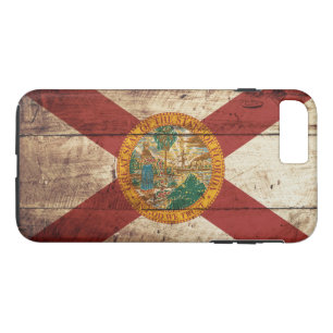Florida State Flag on Old Wood Grain Case-Mate iPhone Case