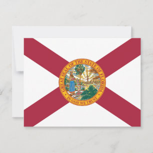 Florida State Flag Sunshine State Seal  Postcard