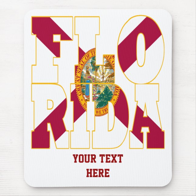 Florida state flag text mouse pad (Front)