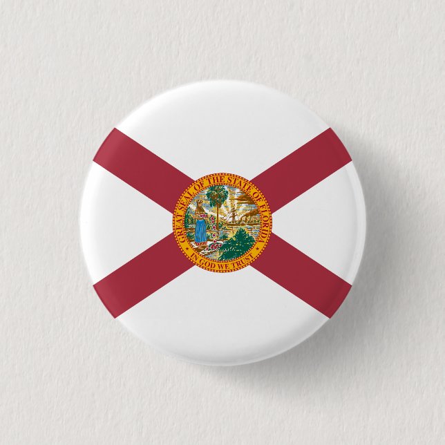 Florida State Flag USA 1 Inch Round Button (Front)