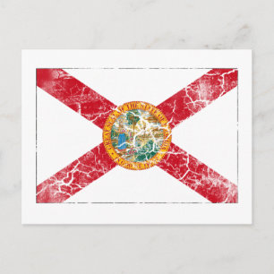 Florida State Flag Vintage Postcard