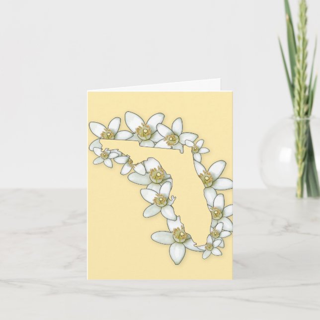 Florida State Flower Thank You Card (Front)