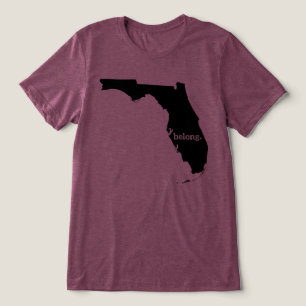 Florida State Map Belong Tri-Blend Shirt