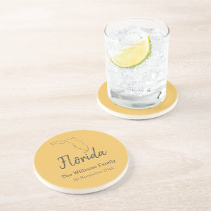 Florida State Map Personalized Family Reunion    Coaster