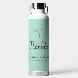 Florida State Map Personalized Family Reunion  Water Bottle
