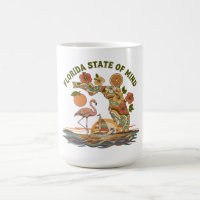 Florida State of Mind Retro Flamingo Sailboat Gift