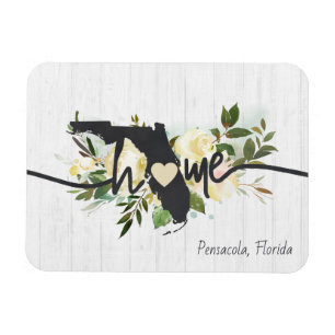 Florida State Personalized Your Home City Rustic Magnet