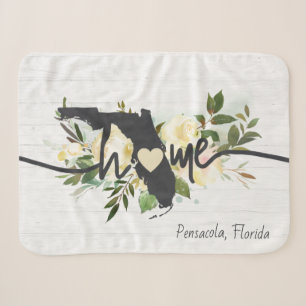 Florida State Personalized Your Home City Rustic Sherpa Blanket