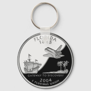 Florida State Quarter Keychain