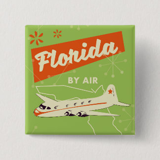 Florida State retro poster. 2 Inch Square Button