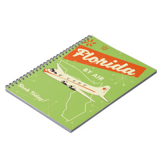 Florida State retro poster. Notebook