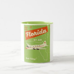 Florida State retro poster. Two-Tone Coffee Mug