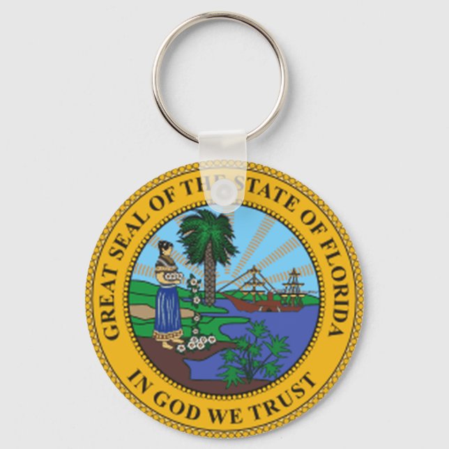 Florida State Seal Keychain (Front)