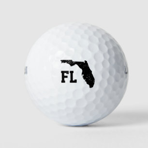 Florida state silhouette border custom monogramed golf balls