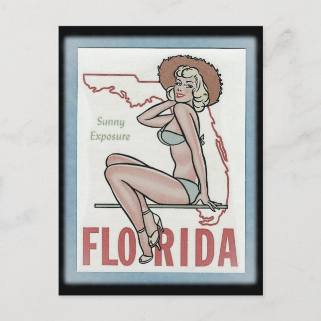 Florida State vintage travel postcard (Front)