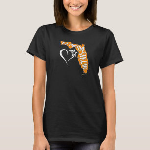 Florida Strong Silhouette Image Heart Snowbird Flo T-Shirt