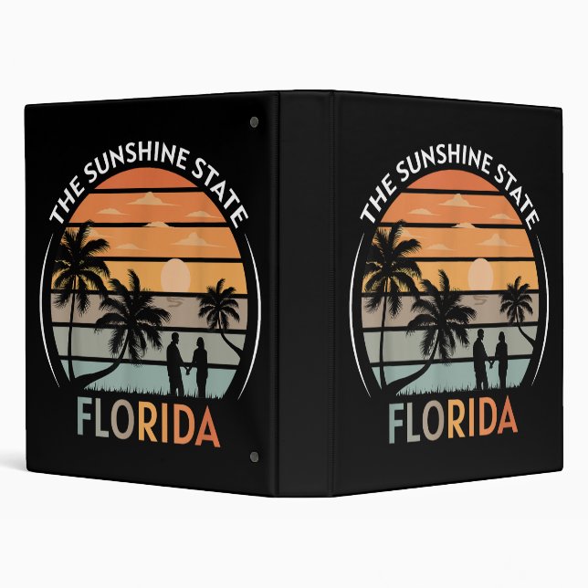 Florida Summer Beach Vintage Sunset Binder (Background)
