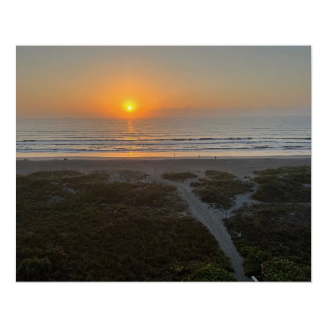 Florida Sunrise Beach Photo Cocoa Beach Florida Poster (Front)