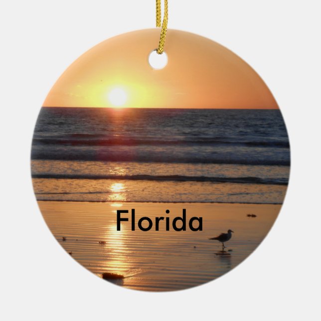 Florida Sunrise Christmas ornament (Front)
