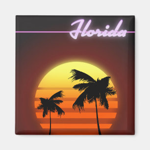 Florida Sunset 1984 poster Magnet
