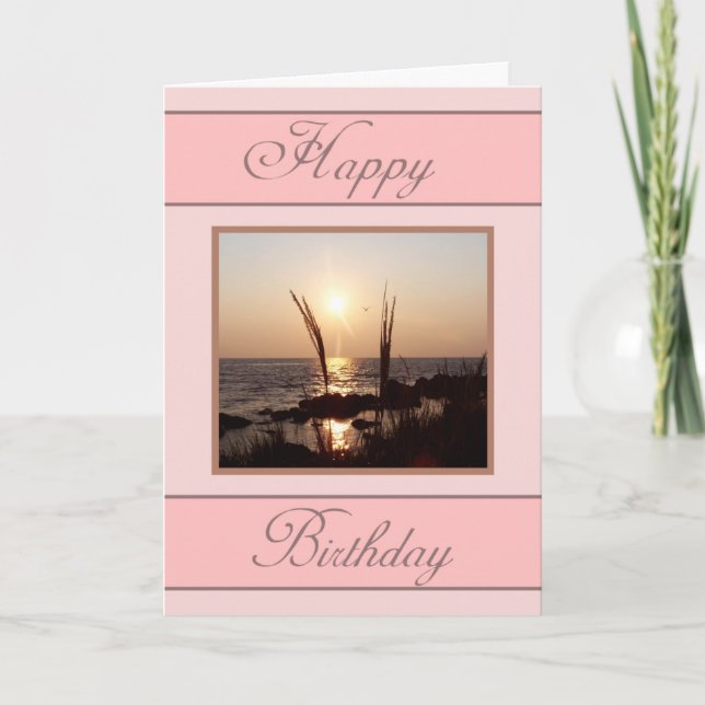 Florida Sunset Birthday Wishes Card (Front)