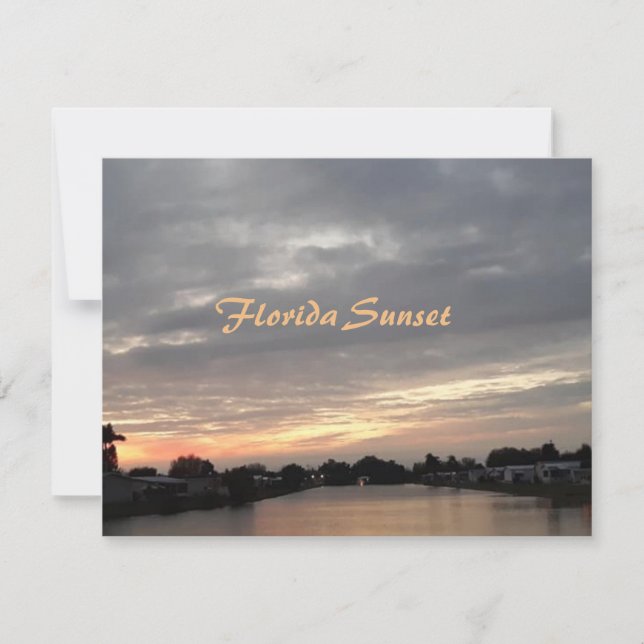 FLORIDA SUNSET GREETING CARD (Front)