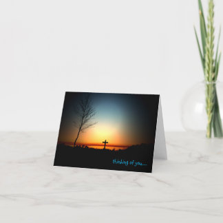 Florida Sunset with Cross Card