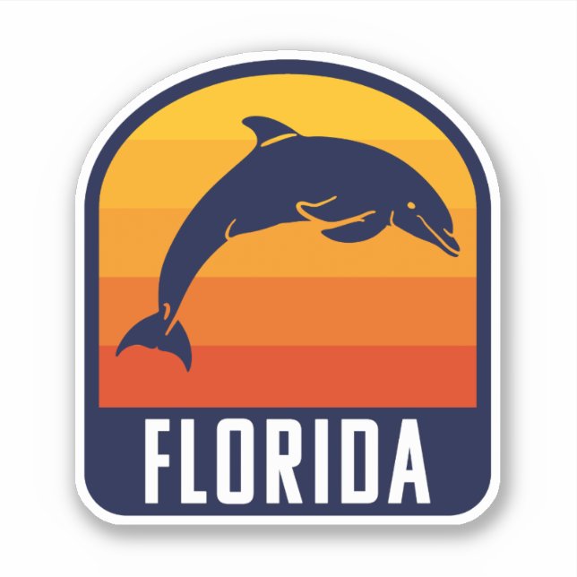 Florida sunset with Dolphin - Florida Travel (Front)
