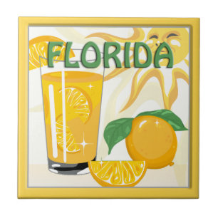 Florida Sunshine  Oranges Home Decor Tile