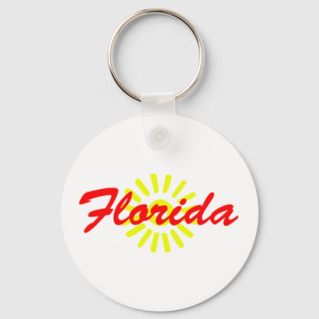 Florida Sunshine State Souvenir Florida Style Keychain (Front)