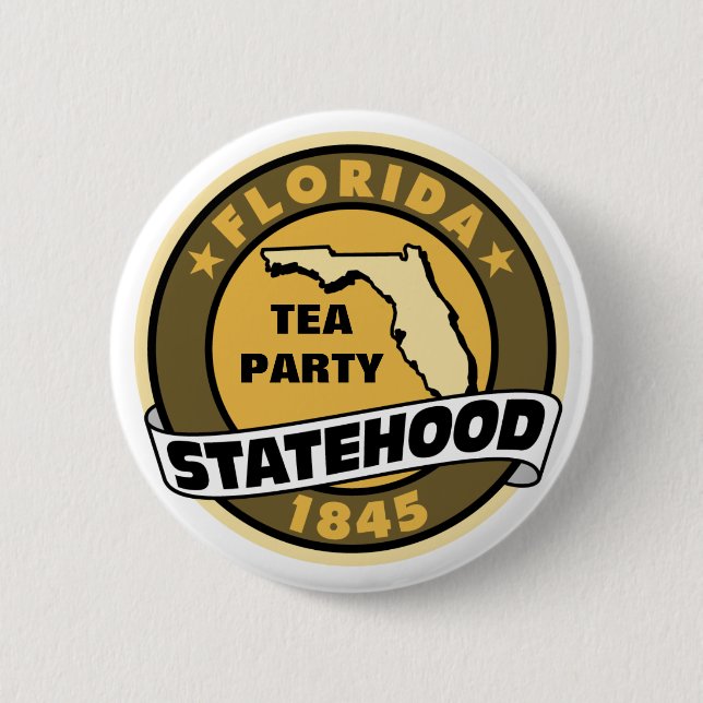 FLORIDA TEA PARTY STATE 2 INCH ROUND BUTTON (Front)
