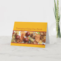 Florida thanksgiving wishes foliage border