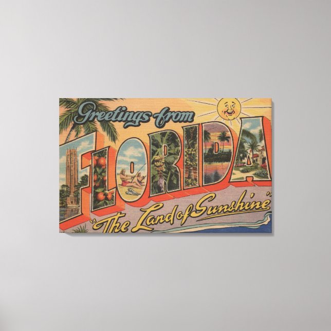Florida - The Land of Sunshine Canvas Print (Front)