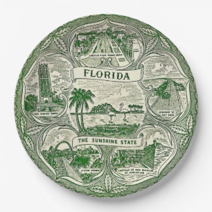Florida the Sunshine State Paper Plate
