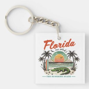 Florida, The Sunshine State – Sunset Beach Scene Keychain