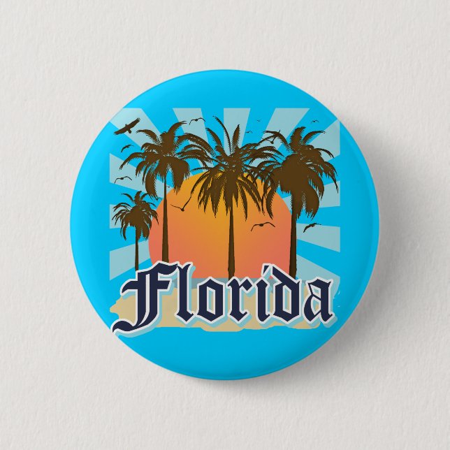 Florida The Sunshine State USA 2 Inch Round Button (Front)