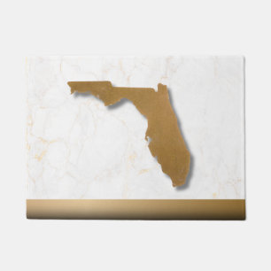 Florida Theme Elegant Modern Chic Gold & Marble Doormat