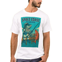 Florida Themed Spacefish T-Shirt design