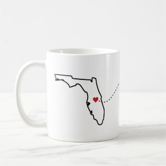 Florida to Wisconsin - Heart2Heart Coffee Mug