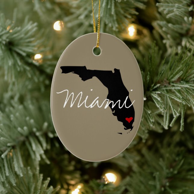 Florida Town Ceramic Ornament (Tree)