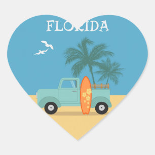 Florida:Travel Heart Sticker