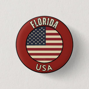 Florida United States of America 1 Inch Round Button