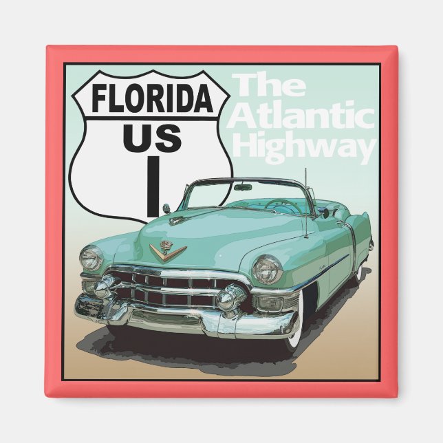 Florida US Route 1 - The Atlantic Highway Magnet (Front)