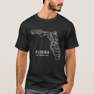 Florida US State road map - Sunshine State map T-Shirt