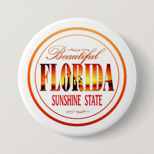 Florida USA 3 Inch Round Button